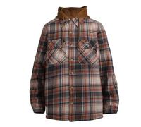 BIBOKAOKE Winterjacke Herren Sweatjacke Mit Kapuze Warm Winter Outdoorjacke Wintermantel Jacke Mantel Kapuzenjacke Kariert Fleecejacken Karohemd Holzfällerjacke Übergangsjacke