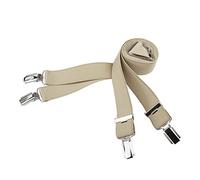 Biclip Hosenträger Herren hellbeige Lindenmann XXL, Gürtellänge:130 cm
