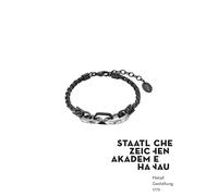 Bicolor-Armband aus Edelstahl 21 silber|schwarz 6009031.00B0.21