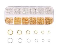 Biegeringe Schmuckherstellung Ringe 1300 Stk Spaltringe Offene Biegeringe Gold Silber Jump Rings Metall Sprungringe für Schmuck