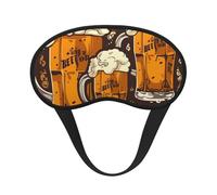 Bier Schlafmaske für Seitenschläfer, lichtblockierende Nachtmaske, Augenmaske für Damen und Herren, weich und bequem für Reisen, Nickerchen