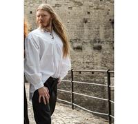 Biesenhemd mit Holzknöpfen Weiß "Oswald" XL