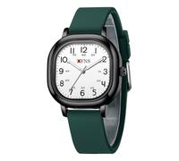 BIEWO Analoge Quarzuhren für Damen und Herren, quadratische Damenuhren für Damen und Herren, mit Silikonband, wasserdicht, Unisex, leuchtend, leicht ablesbares Zifferblatt, lässige Damen-Armbanduhr