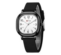 BIEWO Analoge Quarzuhren für Damen und Herren, quadratische Damenuhren für Damen und Herren, mit Silikonband, wasserdicht, Unisex, leuchtend, leicht ablesbares Zifferblatt, lässige Damen-Armbanduhr