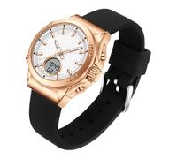 BIEWO Damen Digitaluhr Einfache Dual Display Dual Time Analog Quarz Armbanduhr Wasserdicht Damenuhren für Frauen Geschenk, Schwarz, Rose, Gold, Weiß