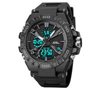 BIEWO Herren Militär Analog Sportuhr Outdoor Digital Uhr LED Stoppuhr Elektronische Uhren Große Dual Display Wasserdicht Taktische Armee Uhren für Männer, Schwarz