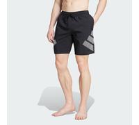 adidas Big Bars Herren-Badeshorts, 20,3 cm, Größe XXL, Schwarz/Weiß