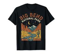 Big Bend National Park Texas Retro Night Desert Canyon Szene T-Shirt