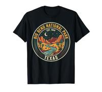 Big Bend Nationalpark Texas Vintage Night Yucca Desert Badge T-Shirt