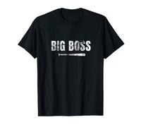 Big Boss with Baseball Bat Distressed Font T-Shirt