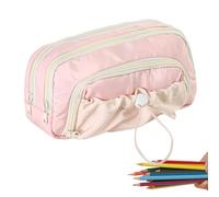 Big Capacity Pencil Case - Large Pencil Pouch | 3 Compartment Pouch | Pen Bag | Stationery Storage Organizer with Zipper Compartments | Waterproof Large Capacity Pouches for Student Boys Teen Girls