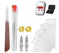 Big Eye Edelstahl-Nadeln für Handnähset, 37-teilig, Anfängerfreundlich, Profi-Stahl, großes Öhr, Handarbeitsset für Handarbeitsliebhaber (31 Stück)