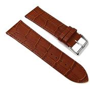 Big Fashion Louisiana Prägung Uhrenarmband Kalbsleder Band Braun 21934S, Anstoß:24 mm
