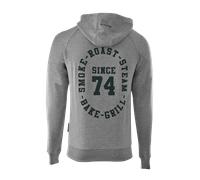 Big Green Egg Hoodie - Since 74 - Grau/Grün M