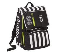Big Juventus ausziehbarer Rucksack, beste Kombination, schwarz und weiß, Schule und Freizeit, mit passender Uhr