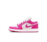 Big Kid's Air Jordan 1 Low, Fire Pink/Iris Whisper-White, 7 Big Kid