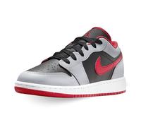 Big Kids Air Jordan 1 Low (GS), Schwarz/Zementgrau/Weiß/Feuerrot, 7 Big Kid