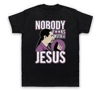 Big Lebowski Nobody Fucks with The Jesus Herren T-Shirt, Schwarz, Medium