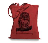 Big Owl Stoffbeutel |Eulen Eule Tragetasche Kult-classic_red
