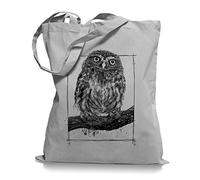 Big Owl Stoffbeutel |Eulen Eule Tragetasche Kult-light_grey