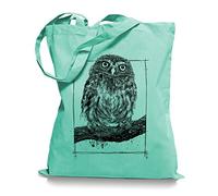 Big Owl Stoffbeutel |Eulen Eule Tragetasche Kult-mint