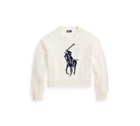 Big Pony Rundhalspullover aus Baumwolle XXS White