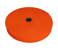 BIG-SAM 20mm breites Gummiband - flach gestrickt - 1, 5 oder 10 Meter am Stück geschnitten - für Bekleidungsstücke oder Taschen (Orange, 1)