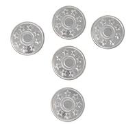 BIG-SAM Jeansknöpfe - Ø 17mm - Silber/Sterne - 5/10 / 25 oder 50 Stück - Nähfrei mit Anleitung! (50)