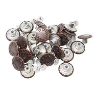 BIG-SAM Metallknöpfe/Jeansknöpfe - Ø 17mm - Altkupfer - 5/10 / 25 oder 50 Stück - Nähfrei mit Anleitung! (25)