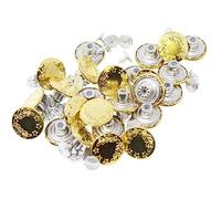 BIG-SAM Metallknöpfe/Jeansknöpfe - Ø 17mm - Gold - 5/10 / 25 oder 50 Stück - Nähfrei mit Anleitung! (25)