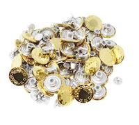 BIG-SAM Metallknöpfe/Jeansknöpfe - Ø 17mm - Gold - 5/10 / 25 oder 50 Stück - Nähfrei mit Anleitung! (50)