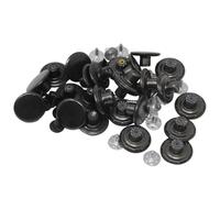 BIG-SAM Metallknöpfe/Jeansknöpfe - Ø 17mm - Schwarz - 5/10 / 25 oder 50 Stück - Nähfrei mit Anleitung! (25)