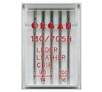 BIG-SAM Organ Nähmaschinennadeln | Jersey, Super-Stretch, Jeans, Leder oder Universal | Verschiedene Nadelstärken (Leder, 3X 90 & 2X 100)