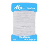 BIG-SAM - Stopfgarn | 20 Meter Wickelkarte | auch als Beilaufgarn verwendbar | viele Farben einzeln erhältlich oder als Farbset (Hellgrau)