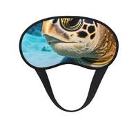 Big Sea Turtle Print Schlafmaske für Seitenschläfer, Cup-förmige Verdunkelung, Augenmaske, Schattierungen, Abdeckung für Männer und Frauen