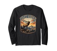 Big Sky Country, in dem Elchhorn und Männer zuhören Montana Langarmshirt