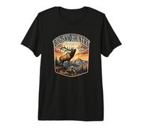 Big Sky Country, in dem Elchhorn und Männer zuhören Montana Premium T-Shirt