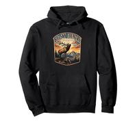 Big Sky Country, in dem Elchhorn und Männer zuhören Montana Pullover Hoodie