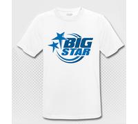 BIG STAR - T-Shirt - weiss/blau - Atmungsaktiv
