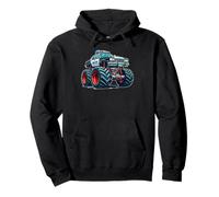 Big Wheels Police Car Vehicle Kids Boys Monster Truck Pullover Hoodie