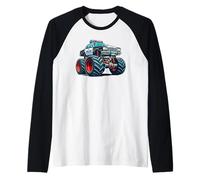 Big Wheels Police Car Vehicle Kids Boys Monster Truck Raglan