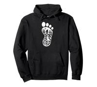 Bigfoot Fußabdruck Wald Natur Pilz Sasquatch Pullover Hoodie