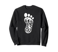 Bigfoot Fußabdruck Wald Natur Pilz Sasquatch Sweatshirt