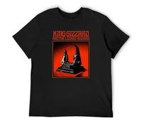 Bigger King Gizzard and The Lizard Wizard T-Shirt Unisex Gift Men's Black Tees L