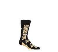 Biggie Smalls Socken Gold Crown Logo Nue offiziell Herren Schwarz (UK SIZE 7-11) UK Size 7-11