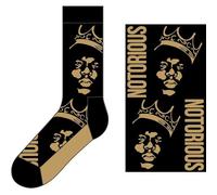 Biggie Smalls Socken Gold Crown Logo Nue offiziell Unisex Schwarz (UK SIZE 7-11) One Size