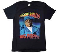 Biggie Smalls T Shirt Poppa Logo Nue offiziell Herren Schwarz XL