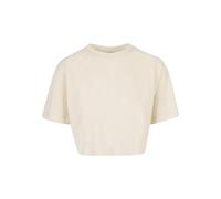 Bigshirt URBAN CLASSICS "Urban Classics Damen Ladies Short Oversized Tee", Damen, Gr. XXL, sandweiß, 100% Baumwolle, unifarben, oversize, Rundhals, Shirts (38558730-XXL) sandweiß