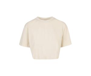 Bigshirt URBAN CLASSICS "Urban Classics Damen Ladies Short Oversized Tee", Damen, Gr. XXL, sandweiß, 100% Baumwolle, unifarben, oversize, Rundhals, Shirts (38558730-XXL) sandweiß