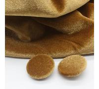 BIHOOA 10 Stück 10-28 mm goldfarbener Samt, runde Stoffknöpfe, mit Stoff überzogen, Samtknöpfe mit Metallschaft, Knöpfe für Kleidung, Basteln, Nähen